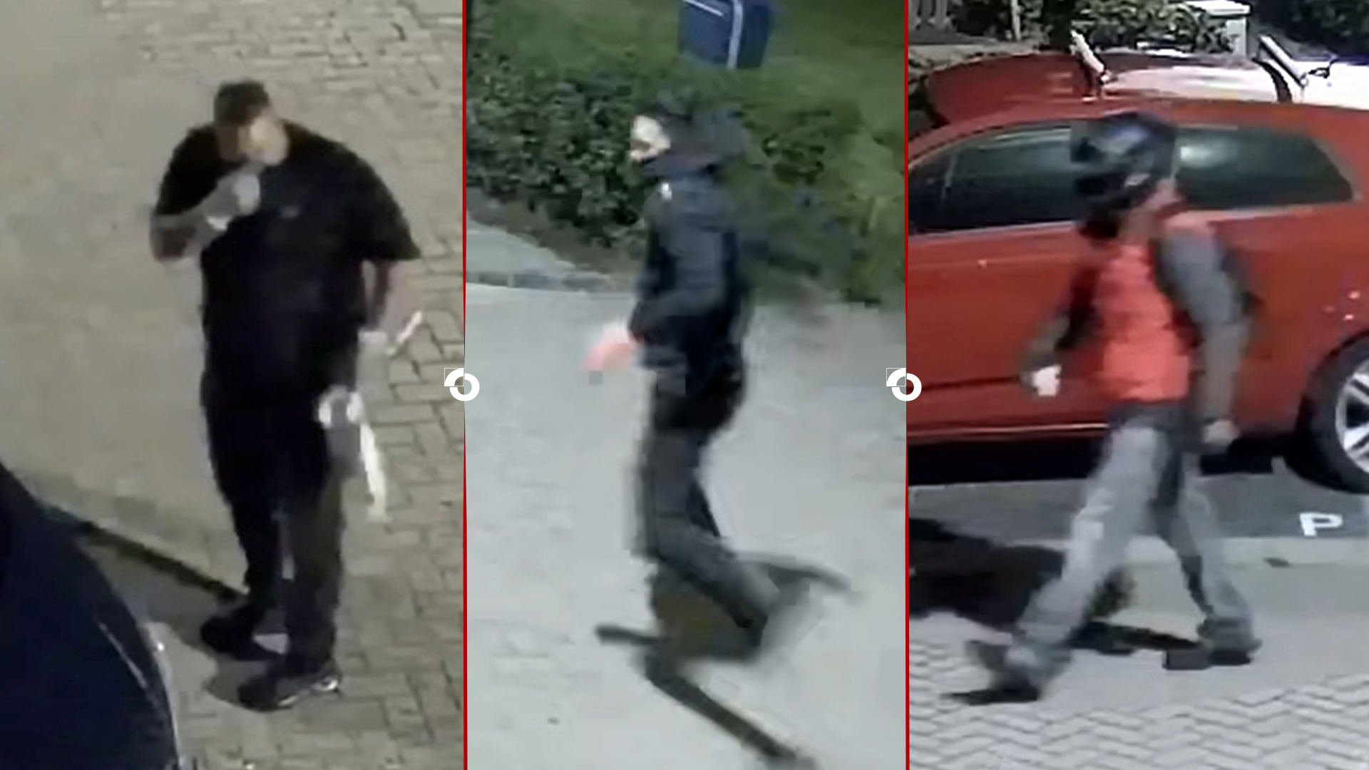 Drie aanslagen bij woning; verdachten gefilmd